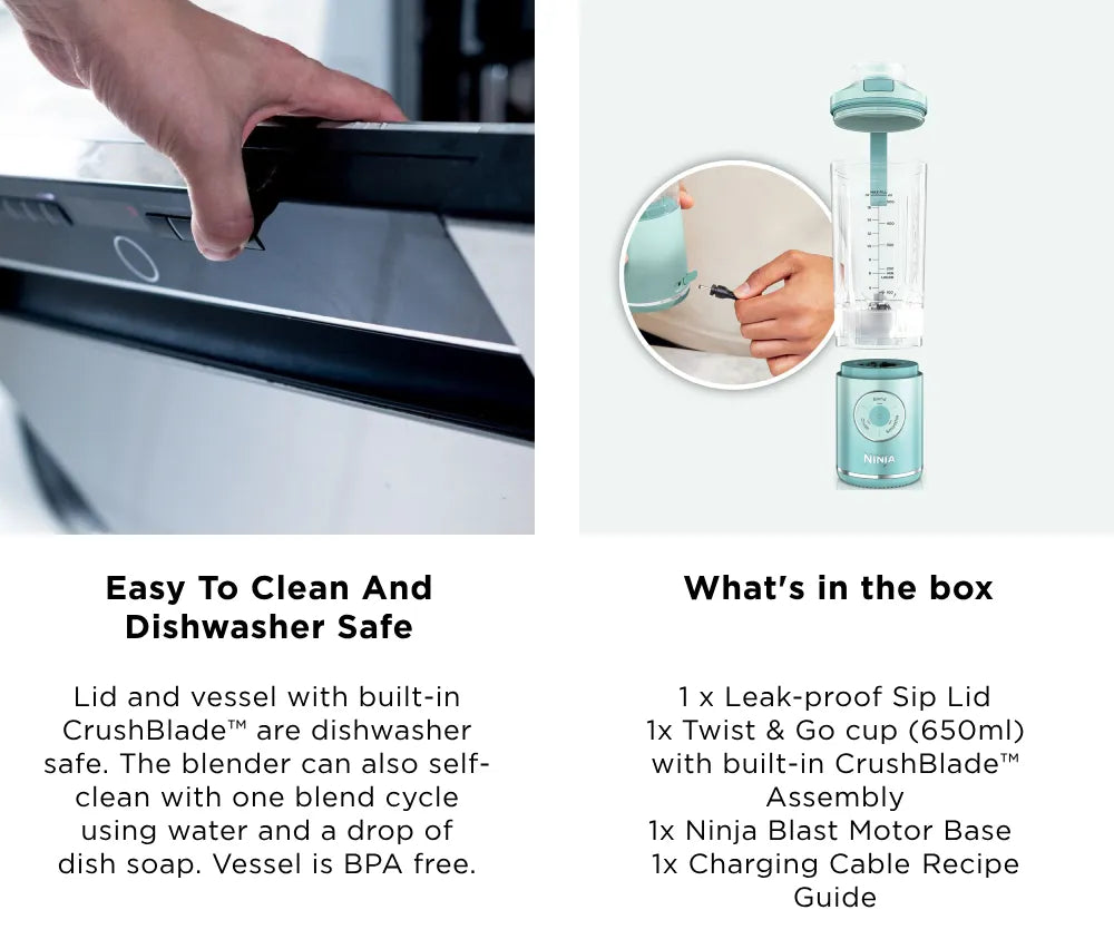 Ninja Blast Personal Juicer XL 650ml |BC251 ( Sea Glass )