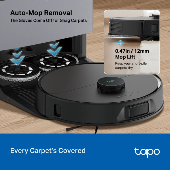 Tapo Robot Vacuum & Mop + Advanced Self-Cleaning Docking Station | RV50 PRO OMNI