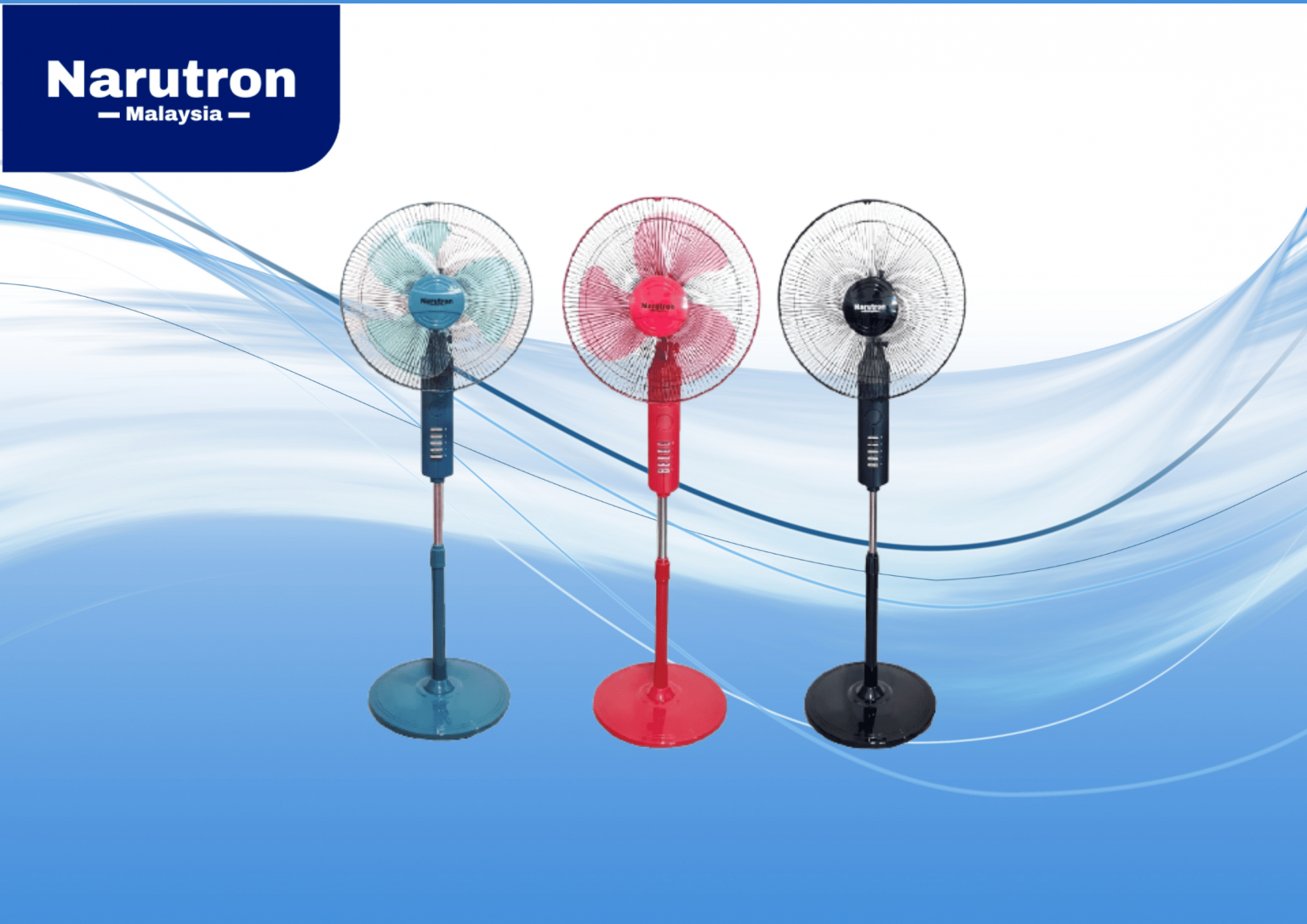 NARUTRON 16" Stand Fan - NSF-1699 Black