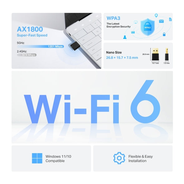 Tapo Wireless USB Adapter | Archer TX20U Nano