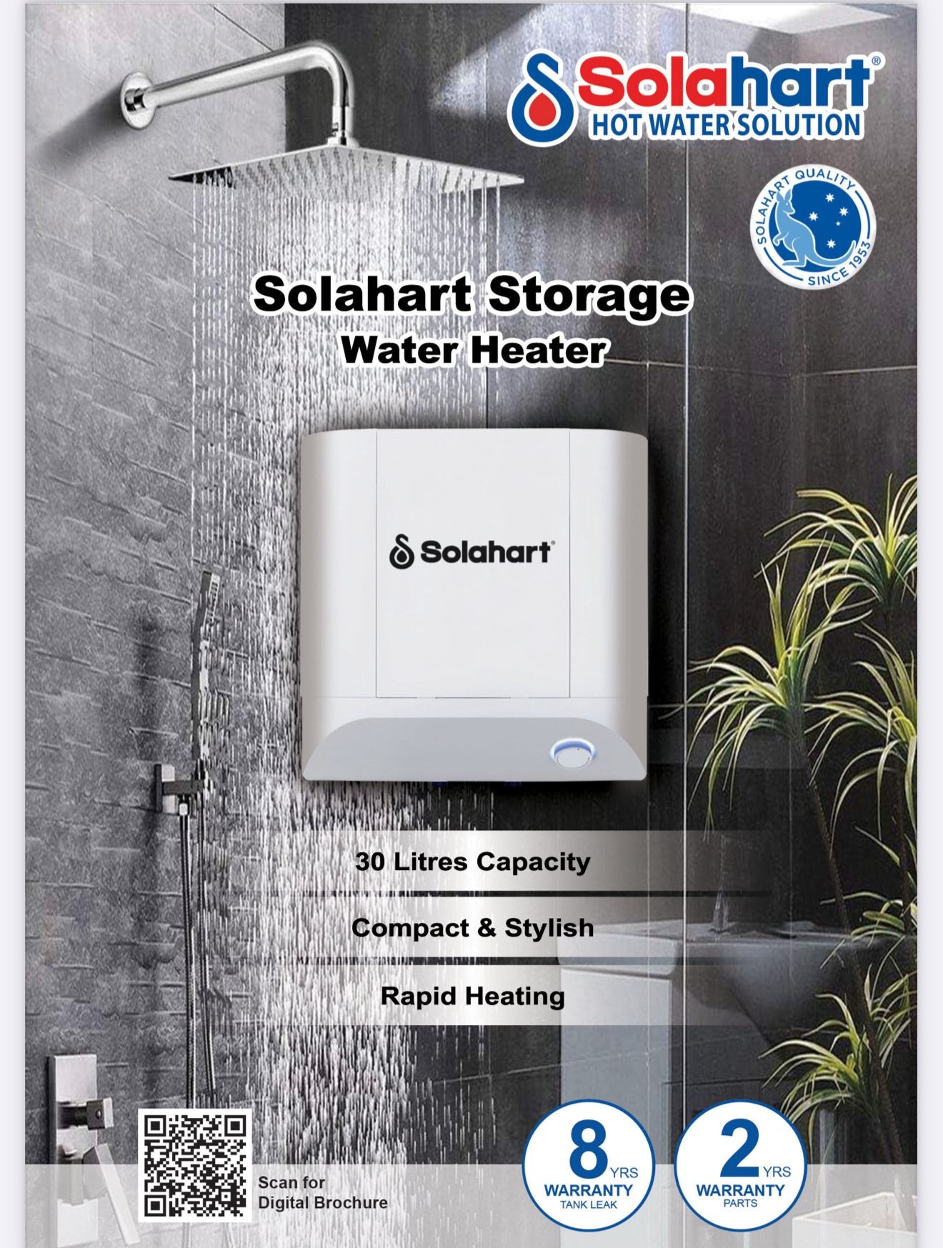 SOLOHART 30L STORAGE HEATER SC-30