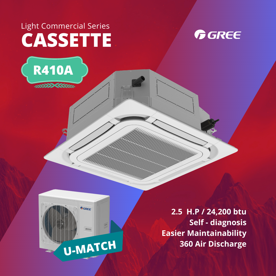 Gree 5.0Hp Cassette, Fixed Speed GU140/A | GUL140W/A-M