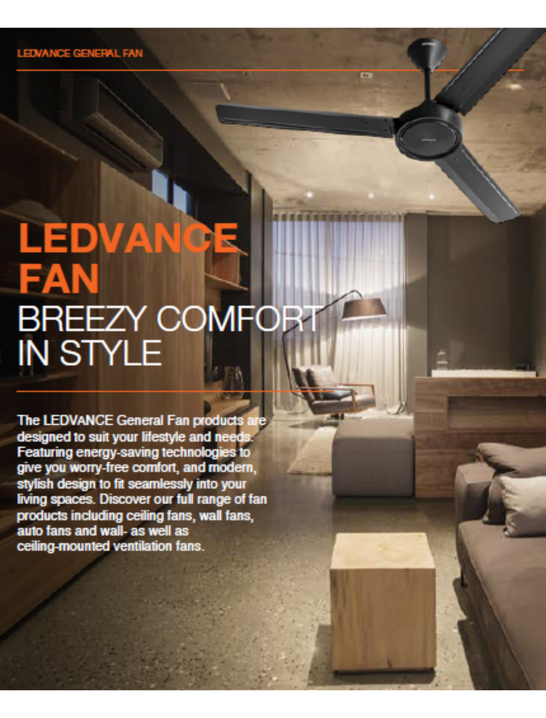 LEDVANCE by Osram 60"Celing Fan (Black) | BF60BK