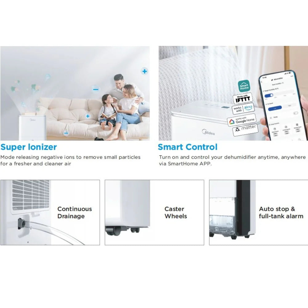 Midea 50L Dehumidifier | MDDF50DEN7