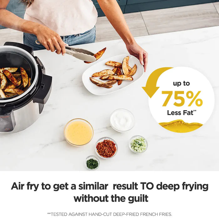 Ninja Foodi 11 in 1 Multi cooker in one pot, Pressure cooker, Bake, Roast, Dehydrate, Slow Cooker, Air Fryer, Grill, Sear/Saute, Steam, Sous Vide, Yogurt maker & More, with 6L Capacity and Recipe Book - Ninja OP350