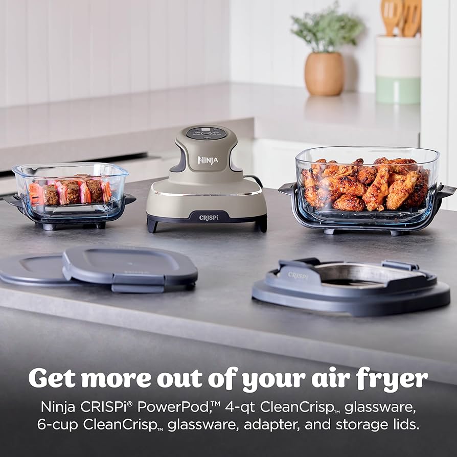 Ninja Crispi Portable Glass Air Fryer (Stone) | FN101