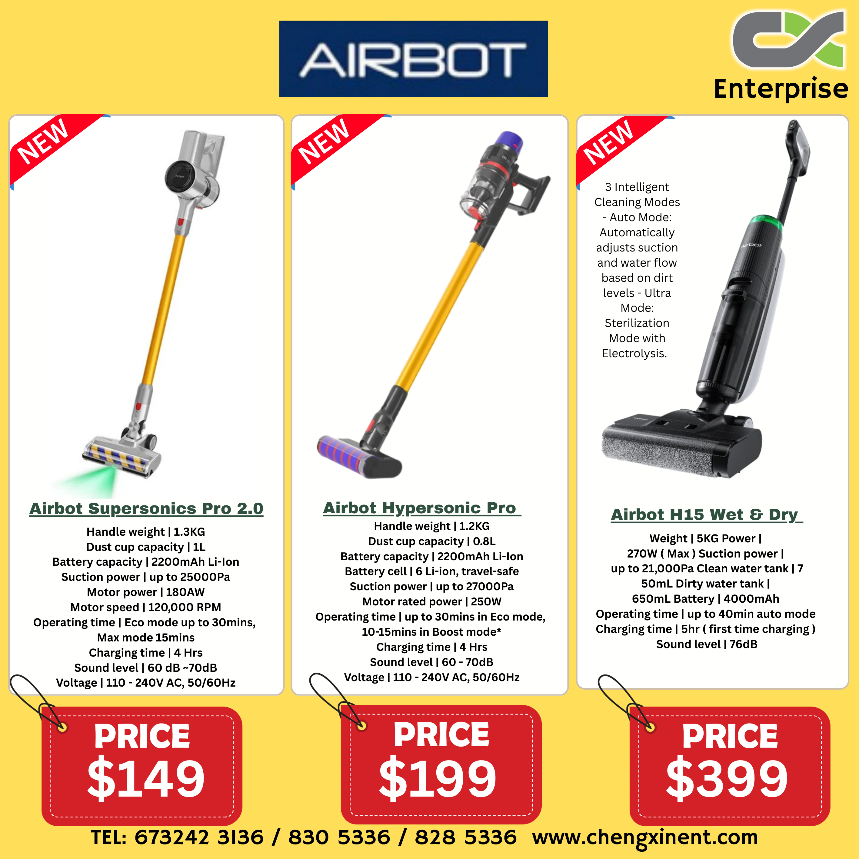 Airbot IClean Wet & Dry Vacuum Cleaner |H15 Pro