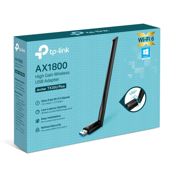 Tapo Wireless High Gain USB Adapter | Archer TX35U Plus