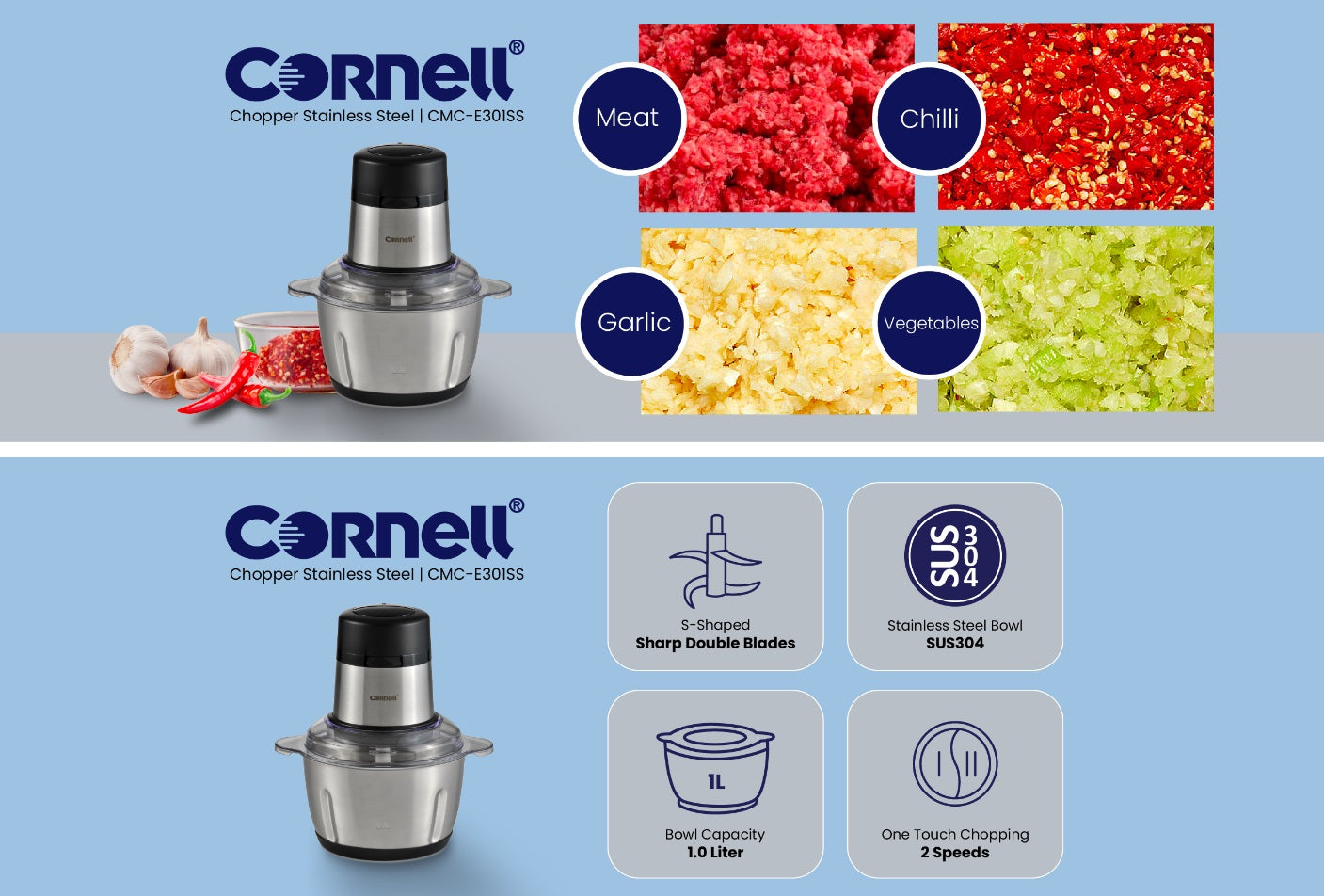 Cornell Food Chopper | CMC-E301SS