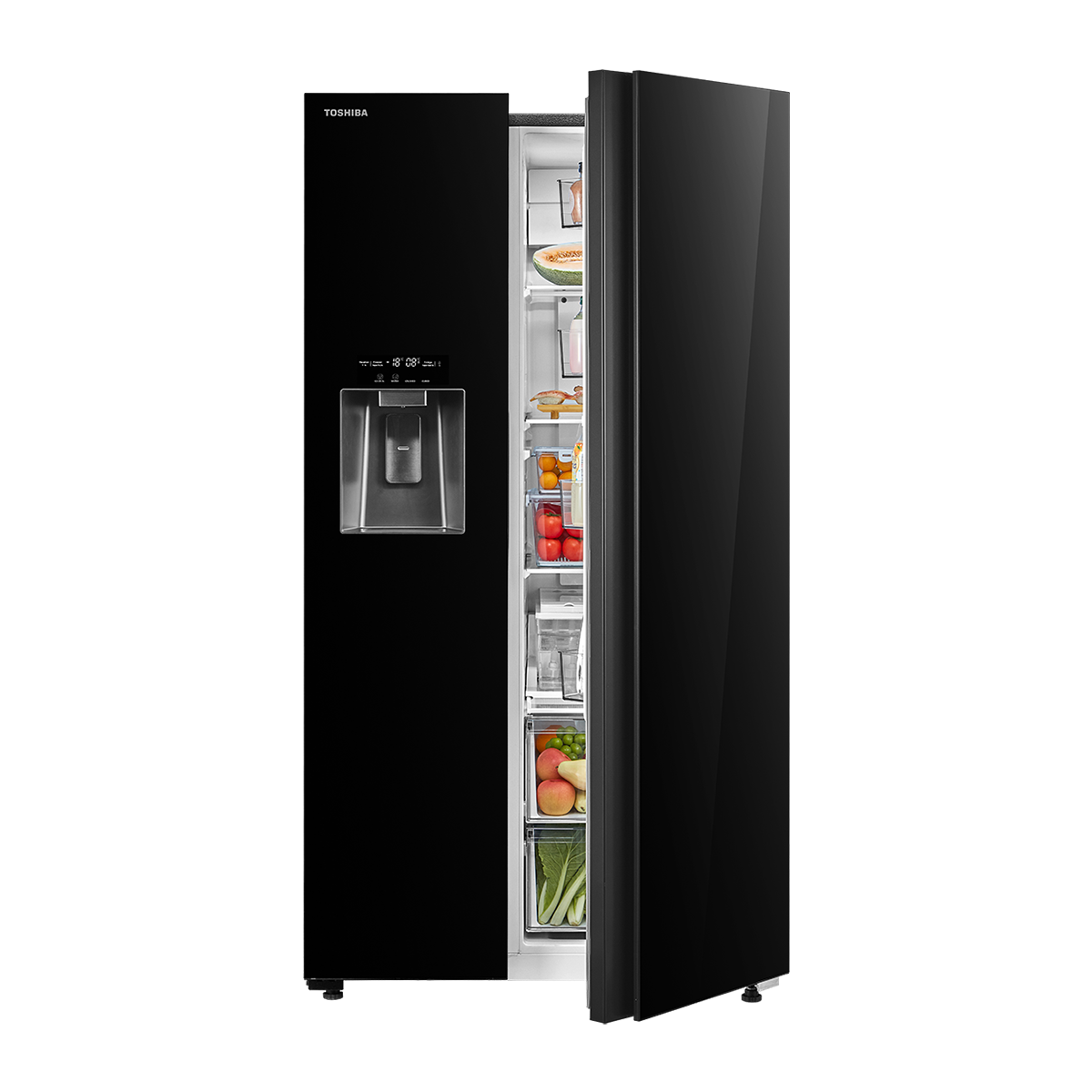 TOSHIBA 640L Origin Invt Aim Pureair Iot Sbs Ref (BLACK GLASS) | GR-RS755WIA-PGY(22)