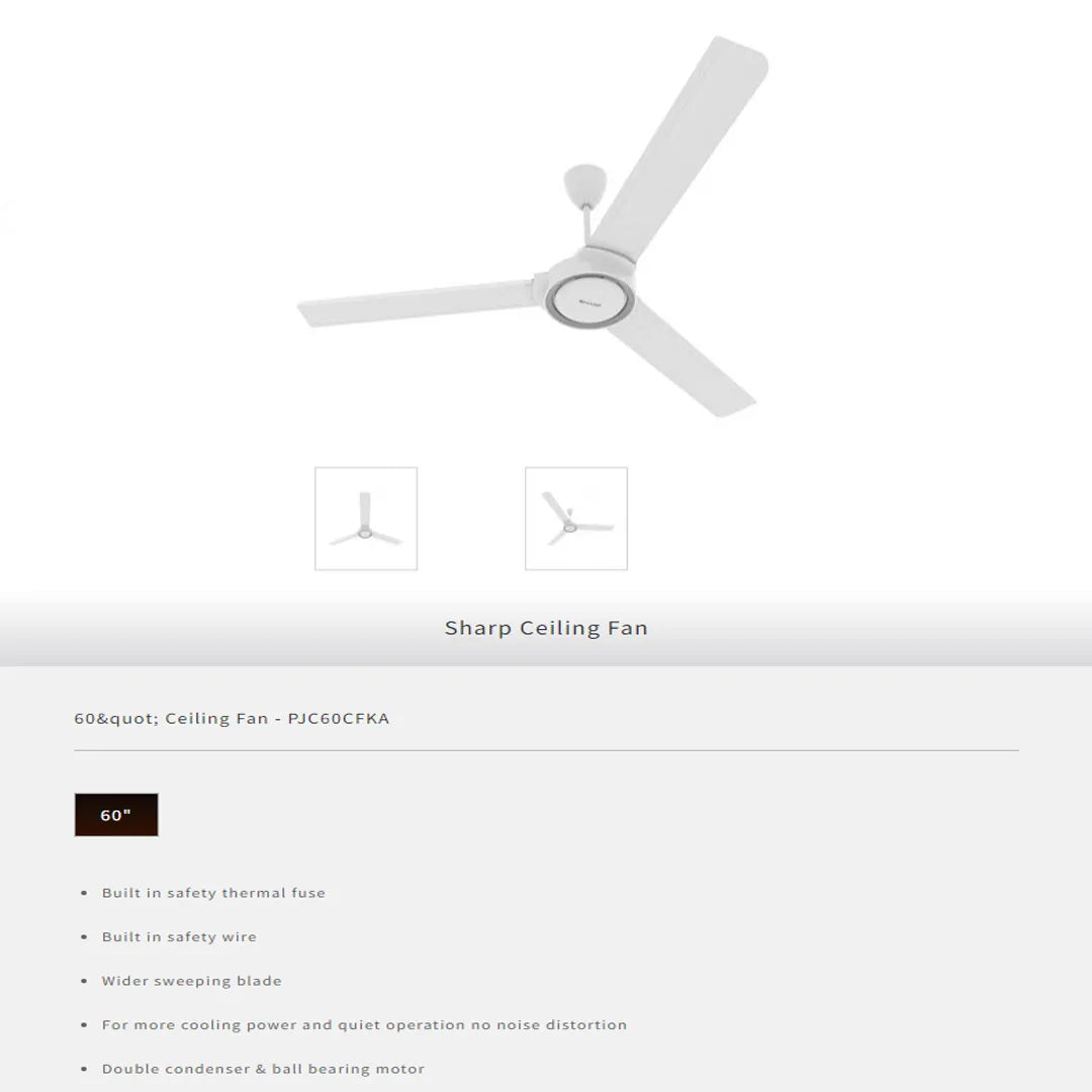 Sharp 60-Inch Ceiling Fan | FPJ60CF