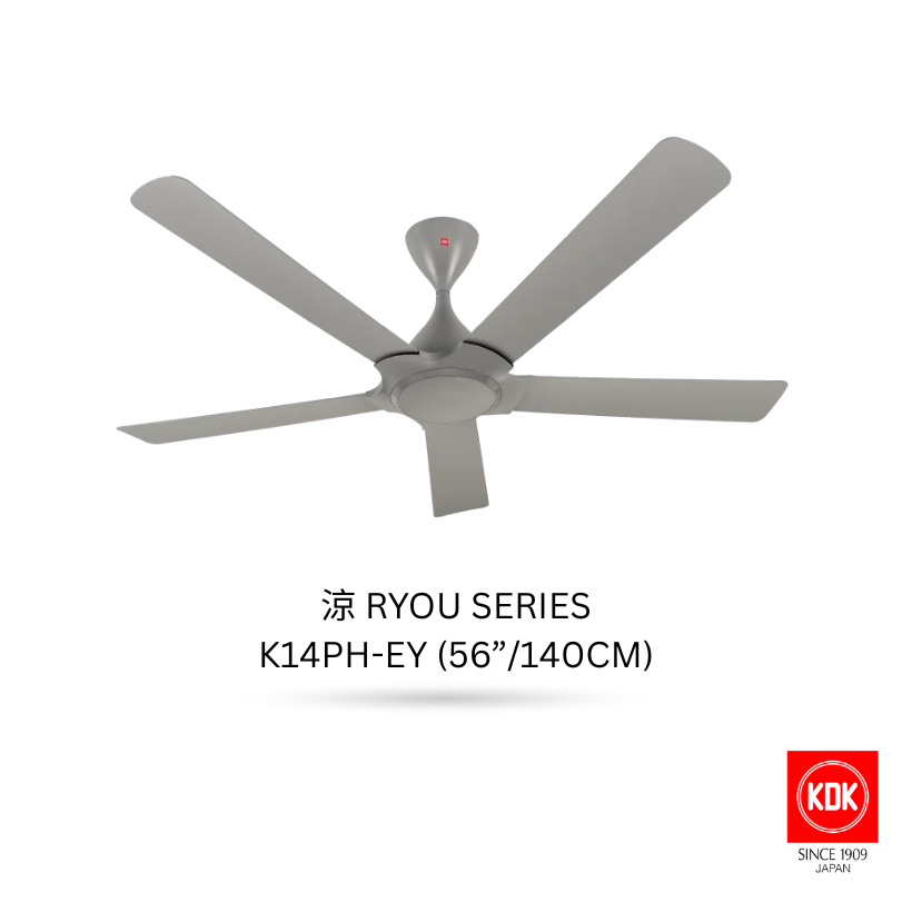 KDK 5 Blades (DC) Ceiling Fan with remote controller | K14PH-EY