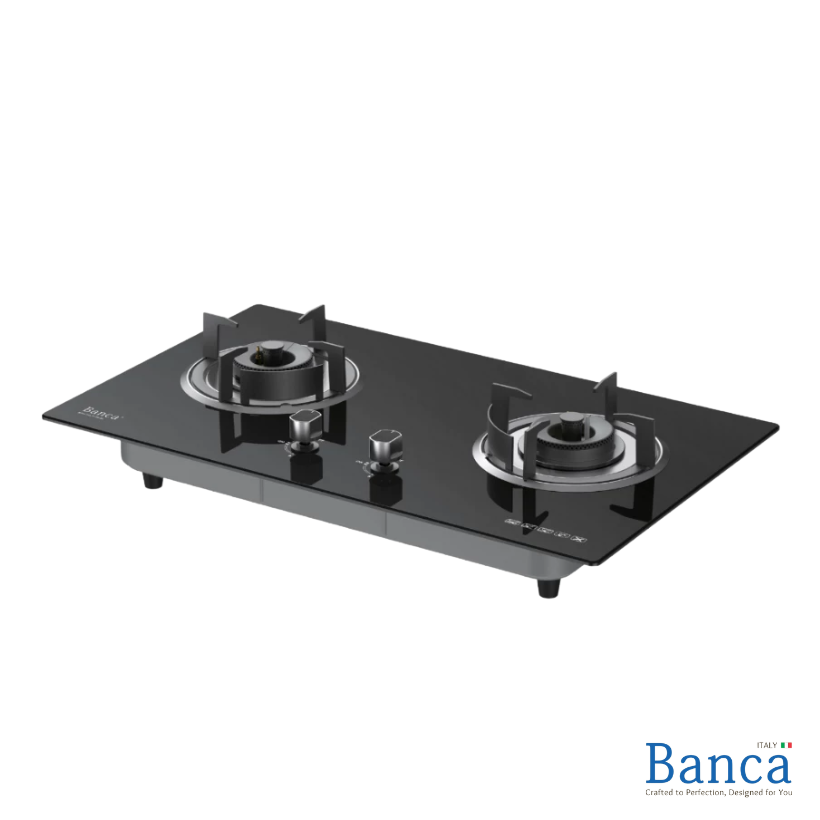 Banca 2 Buner Tempered Glass Built In Gas Hob | BGH-TULIP-2B-FG