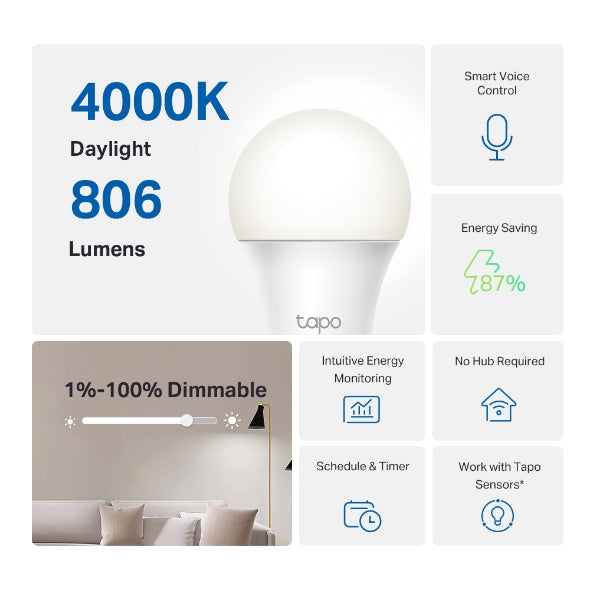 Tapo Smart Wi-Fi Light Bulb | L520E