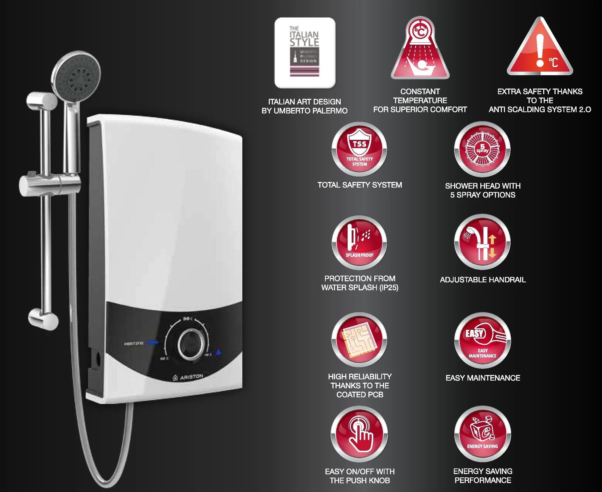 Ariston Smart Constant Temperature Instant Heater | SMC35ESBS