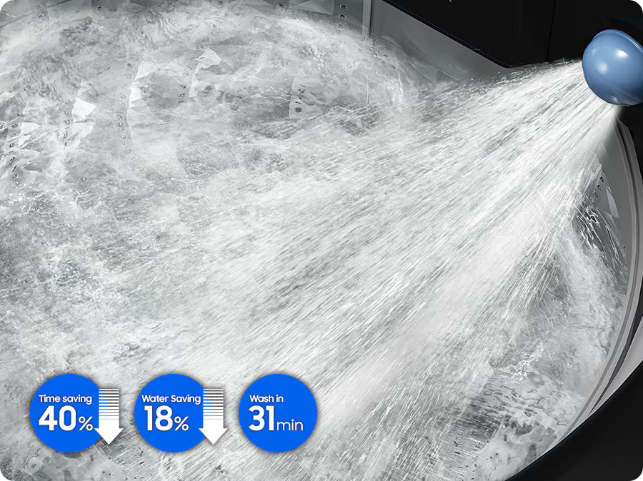 SAMSUNG 19kg Inverter Bespoke Top Load AI Washer | WA80F19B9BFQ