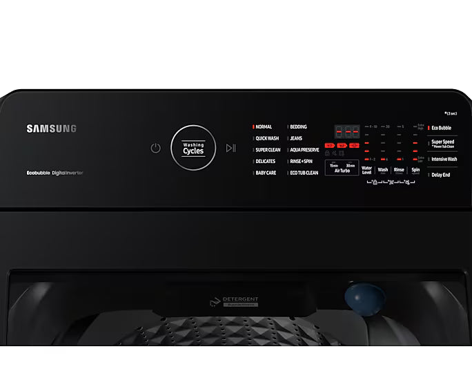 SAMSUNG 9kg Top Load Washer Ecobubble™ | WA90CG4545BDFQ