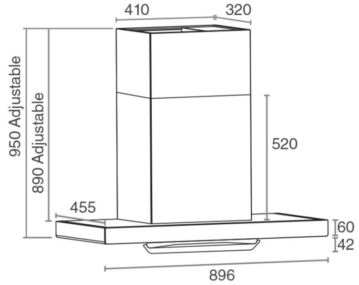 RUBINE KITCHEN HOOD RCH-TITAN-TG