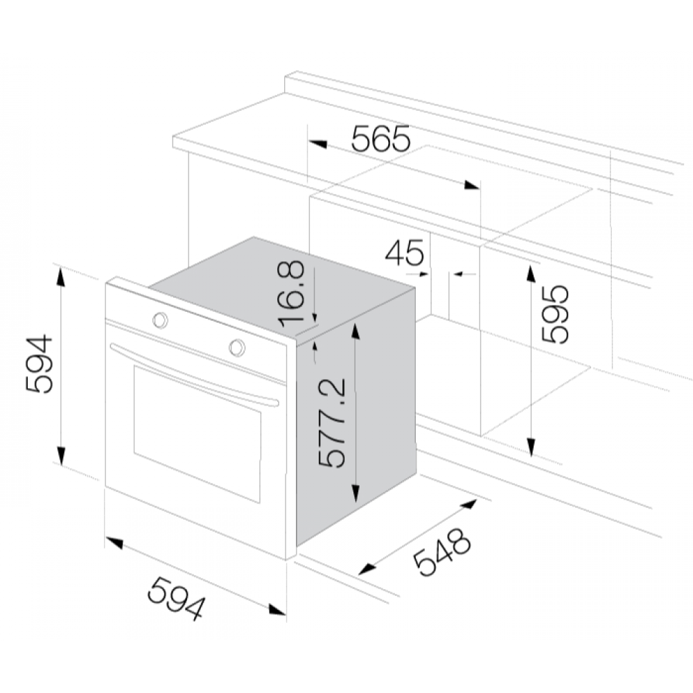 RUBINE KITCHEN BUILT-IN OVENS & MICROWAVES RBO-IA8X-70SS