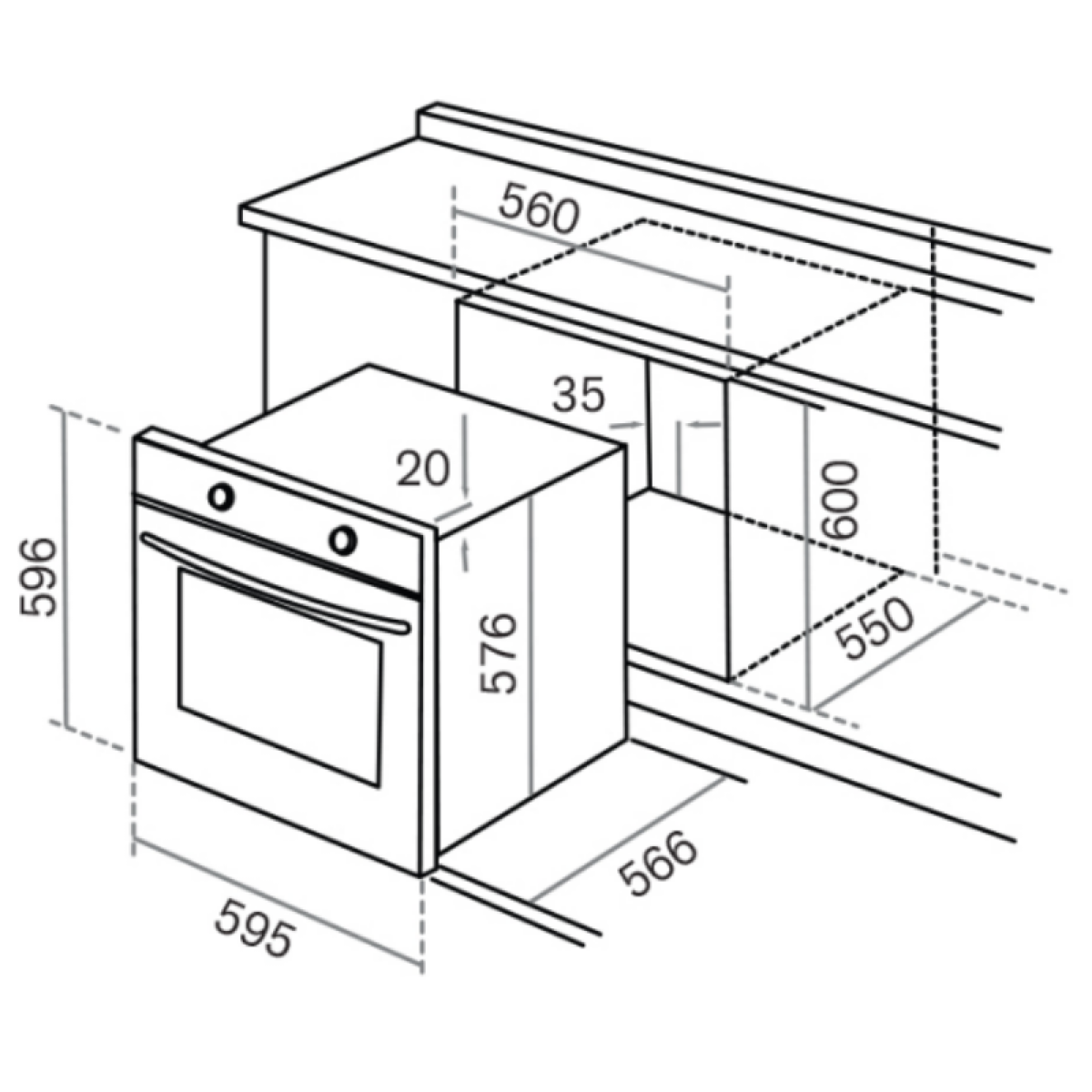 RUBINE KITCHEN BUILT-IN OVENS & MICROWAVES RBO-NUOVO-82BL