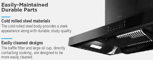 Midea Cooker Hood | MCH90B88(BK)