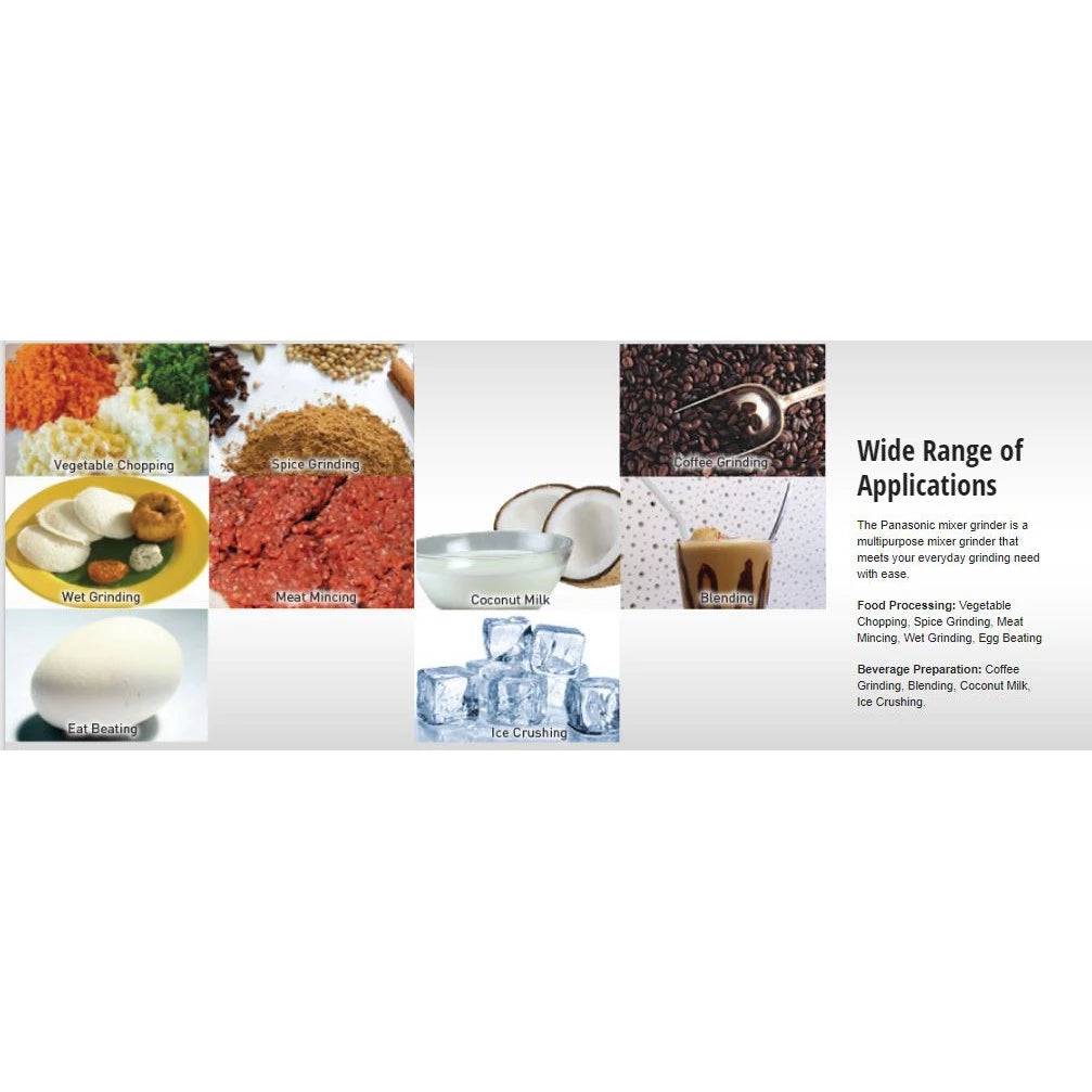 Panasonic 1.0L Mixer Grinder | MX-AC210SWUA