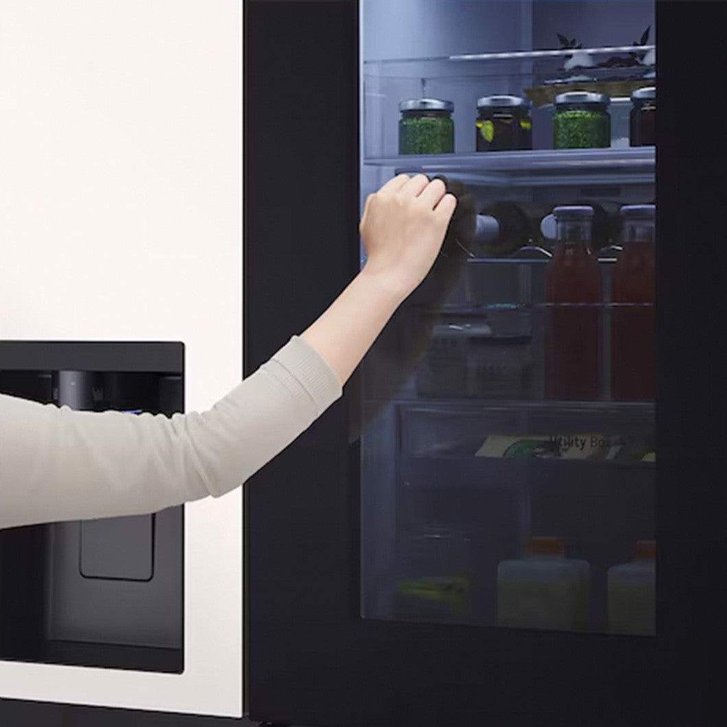 LG InstaView Door-in-Door Side by Side Fridge Objet Collection 628L - Beige | GS-X6104BE