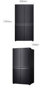 LG 464L Multi Door Refrigerator Matte Black - GF-B4544EF