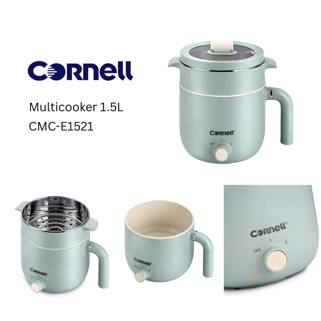 Cornell 1.5L Mini Multi Cooker | CMC-S1500X CMC-E1521 (Egg Steamer Cooking Noodle Porridge Cooker Hot Pot)