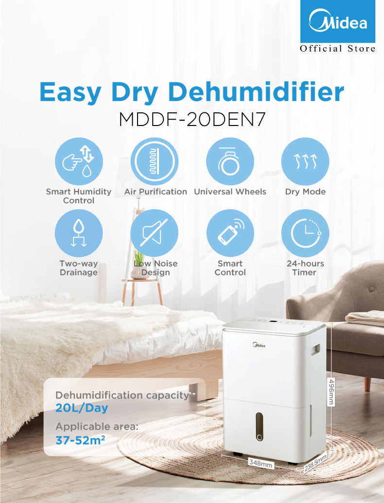 Midea 50L Dehumidifier | MDDF50DEN7