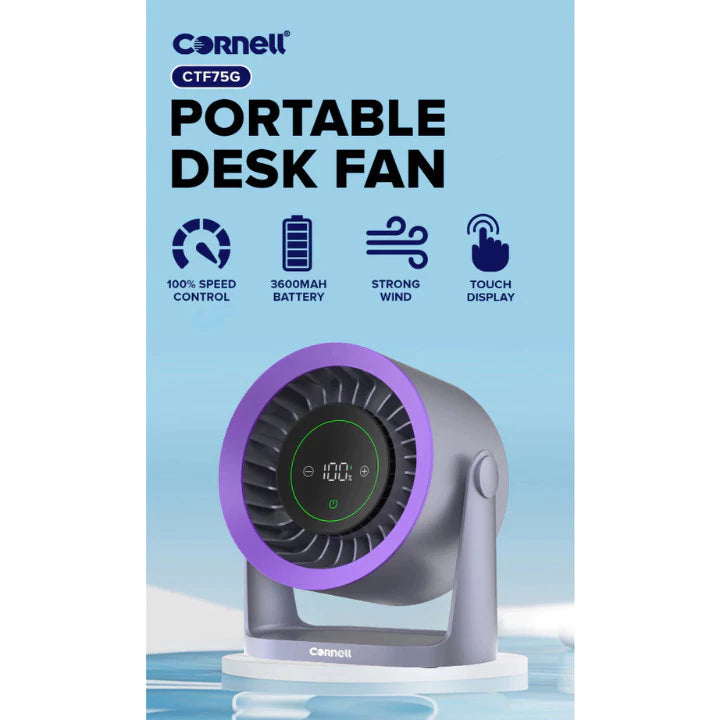 Cornell High Speed Portable Desk Fan CTF75G