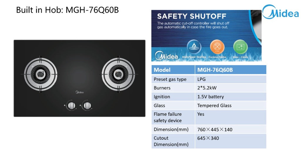 Midea Built in Hob | MGH76Q60B