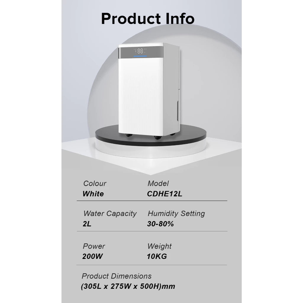 Cornell 12L Dehumidifier | CDHE12L