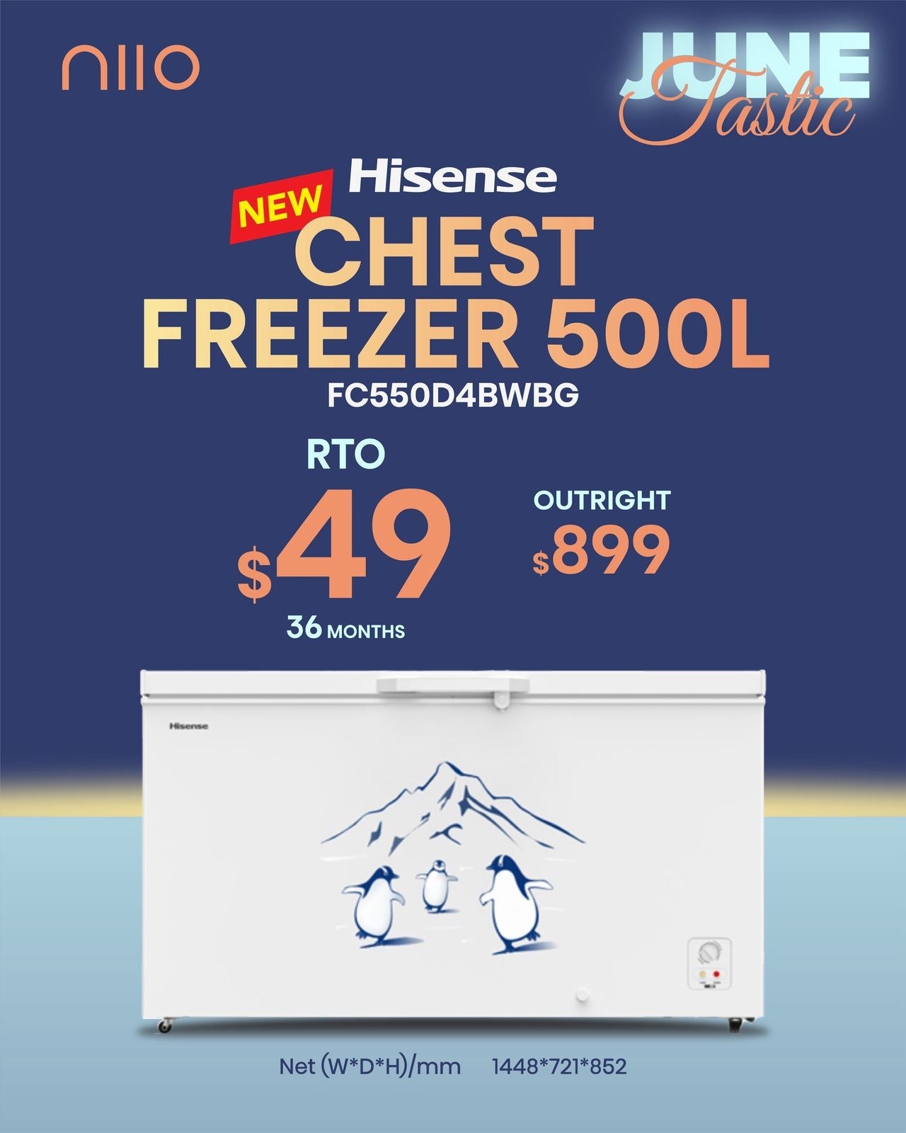 Rent To Own - Freezer 500L