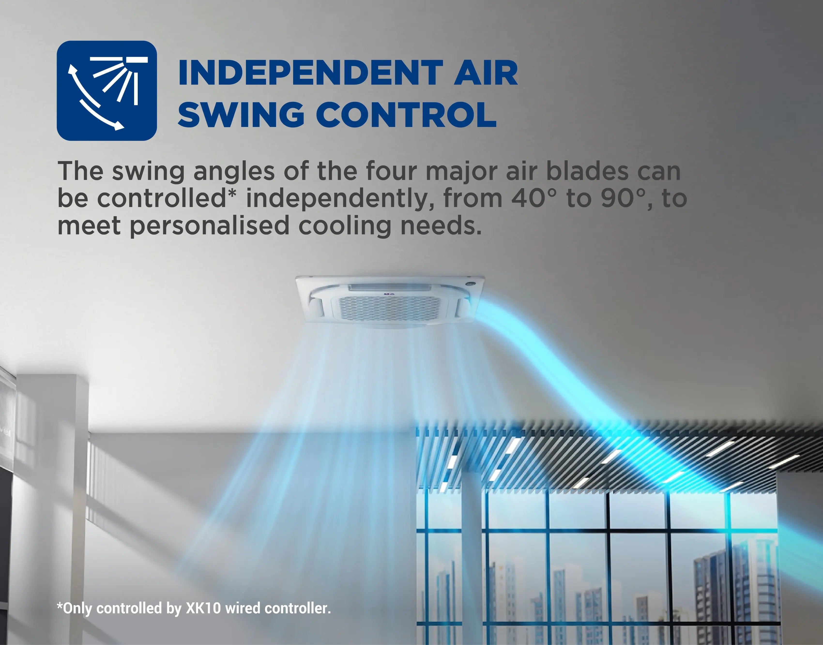 AUX 2.0Hp Inverter Ceiling Cassette Q-Series - ALCA-C18/4DR3QAB