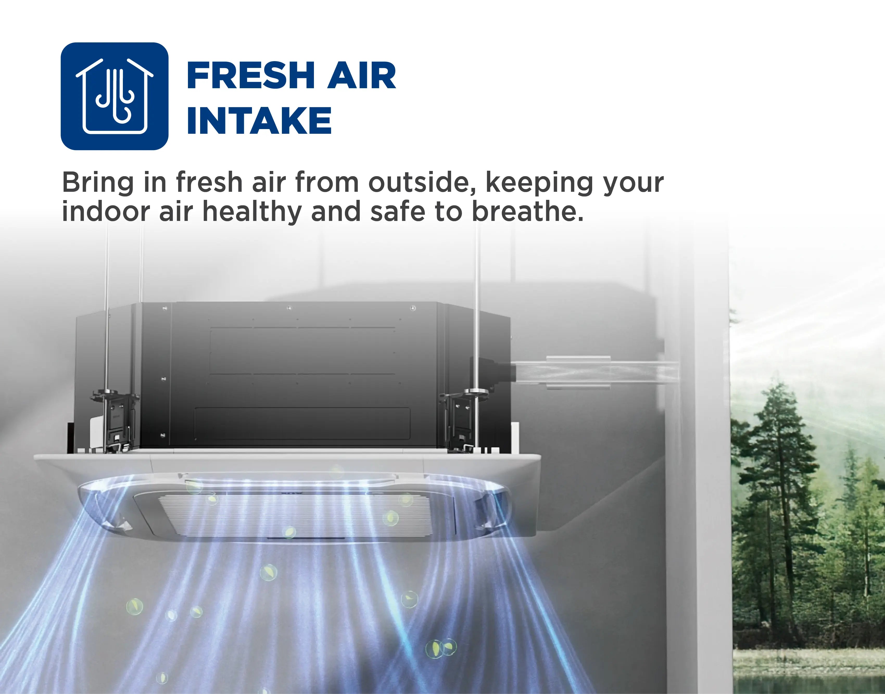 AUX 2.0Hp Inverter Ceiling Cassette Q-Series - ALCA-C18/4DR3QAB