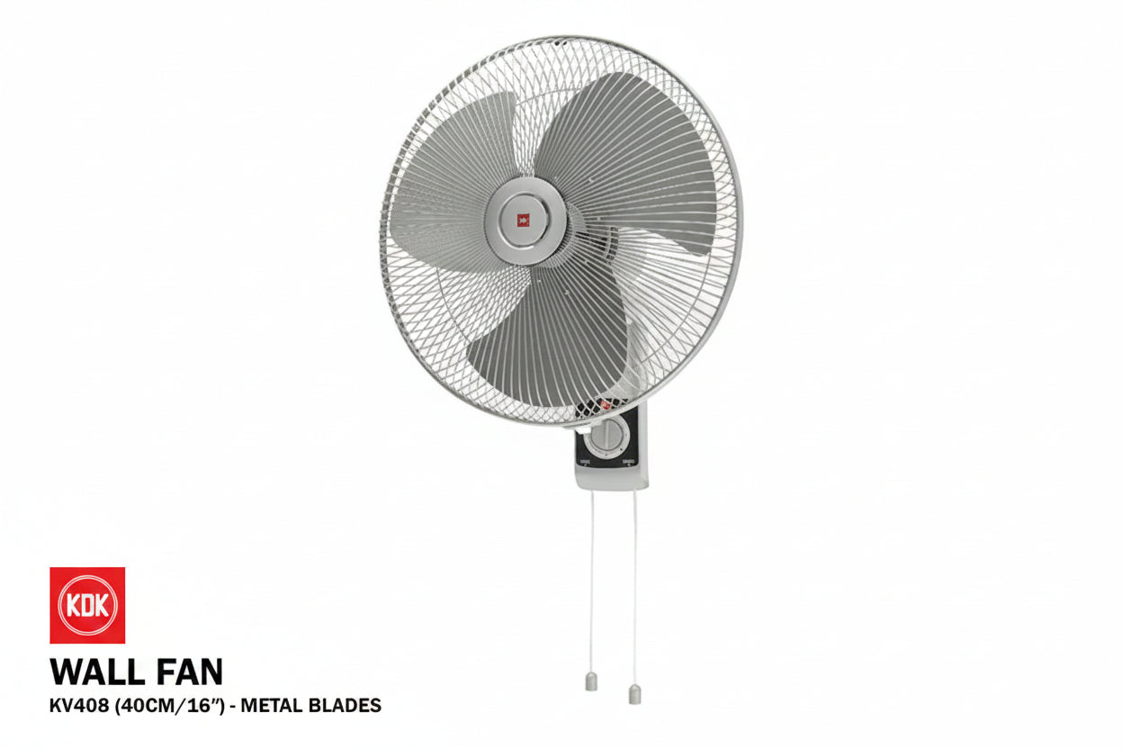 KDK Wall Fan 16" (Metal Blades) Silver | KV-408