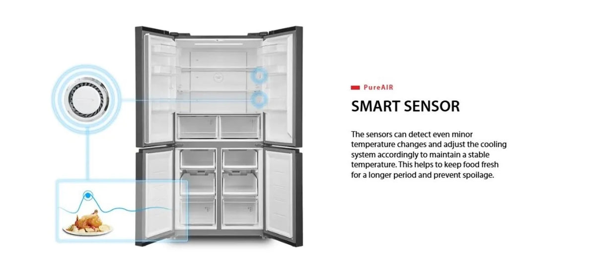 Toshiba 530L Premium 4-Door Inverter Refrigerator GRRF688WIPMY(S) - Multi-Door Refrigerator