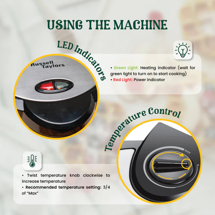 Russell Taylors Belgian Waffle Maker - WM-25