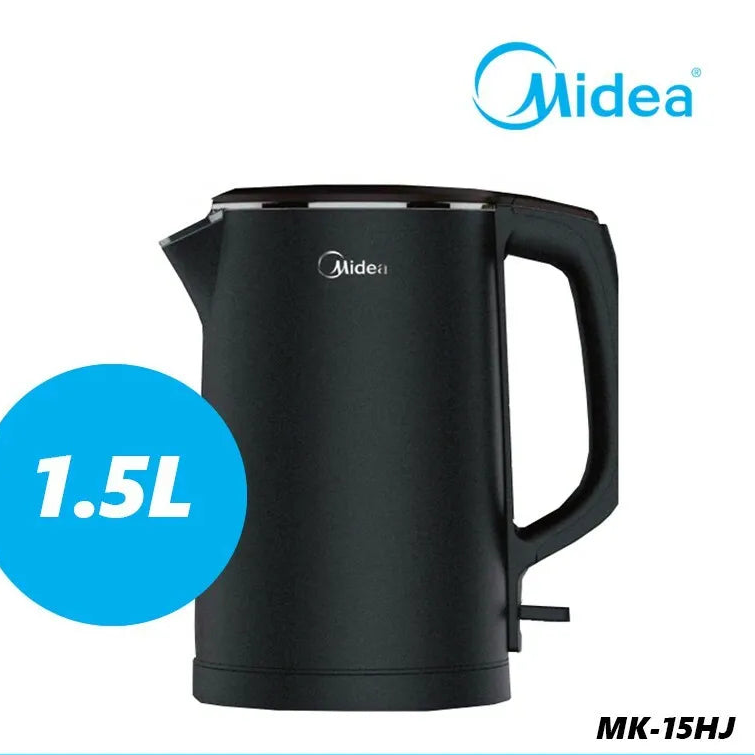 Midea 1.5L Double Wall Jug Kettle-Black | MK15HJ