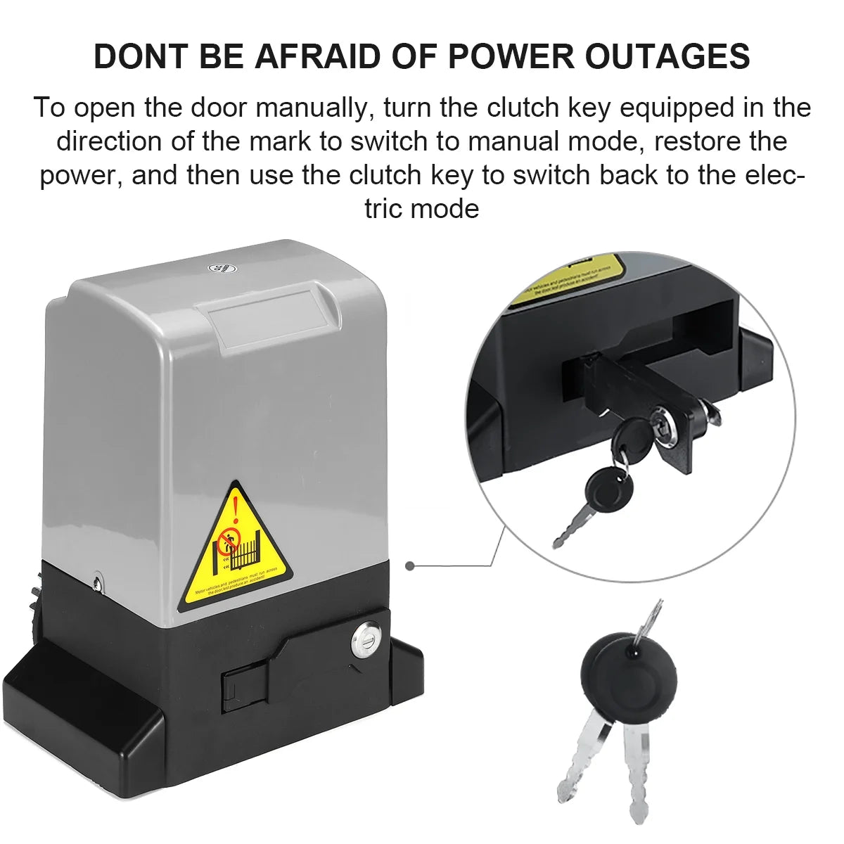 Auto Gate Motor Sliding Type With Remote - PYM-01(DW1200)