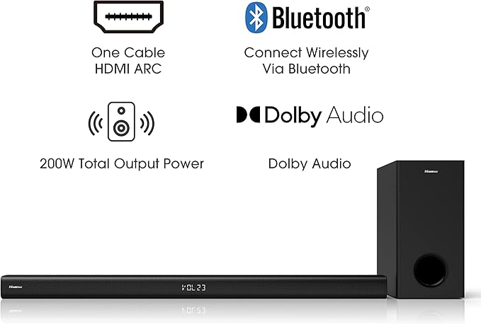 Hisense 2.1CH Soundbar with wireless subwoofer