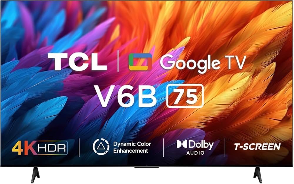 TCL 75" Google Tv 4K-75V6B