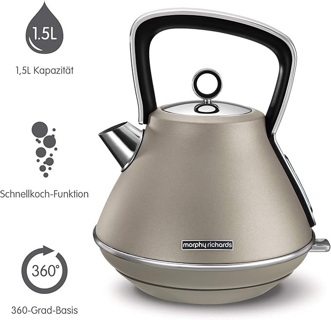 Morphy Richard Evoke Pyramid Platinum Kettle - 100103