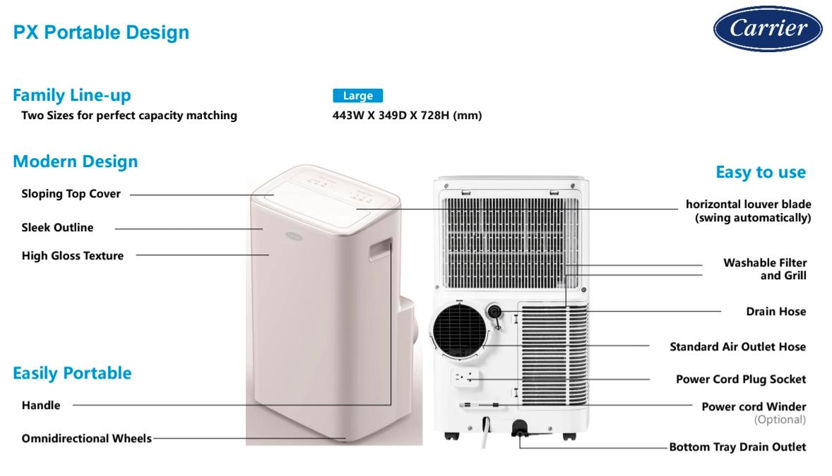 Carrier 1.5hp Portable Aircond | 51KPX12N7S
