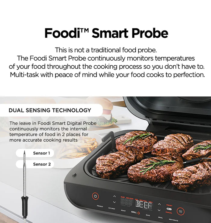 Ninja Foodi Smart XL Grill Air fryer with Digital Probe | AG551
