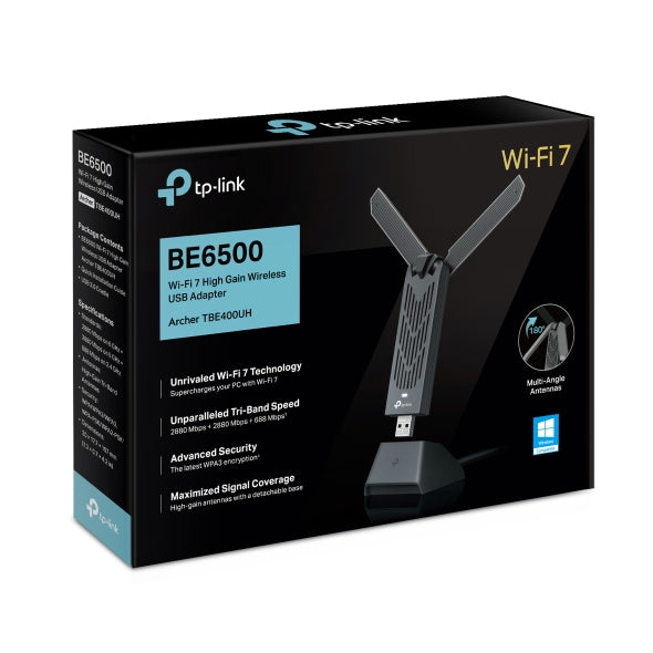 Tapo Wireless High Gain USB Adapter | Archer TBE400UH