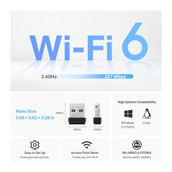 Tapo Wireless USB Adapter | Archer TX1U Nano