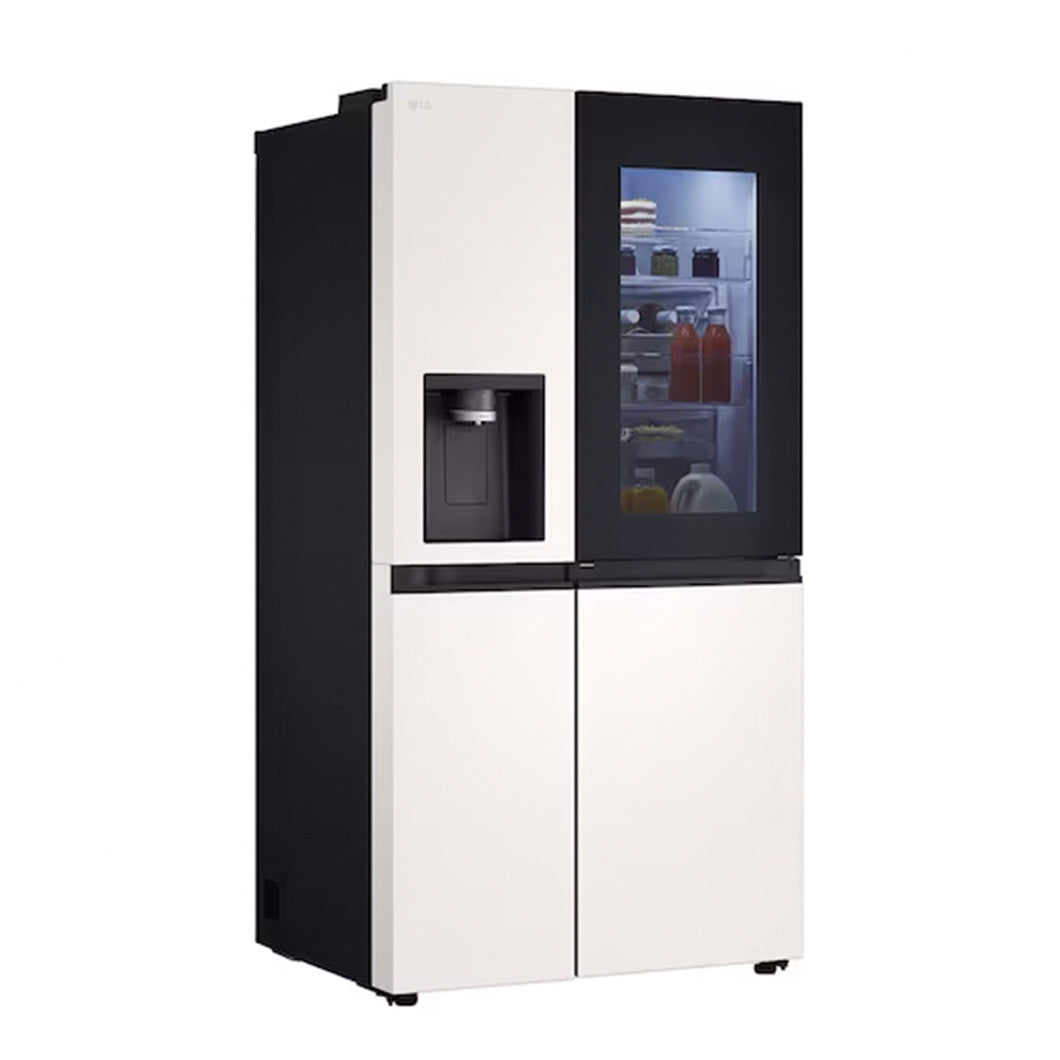 LG InstaView Door-in-Door Side by Side Fridge Objet Collection 628L - Beige | GS-X6104BE