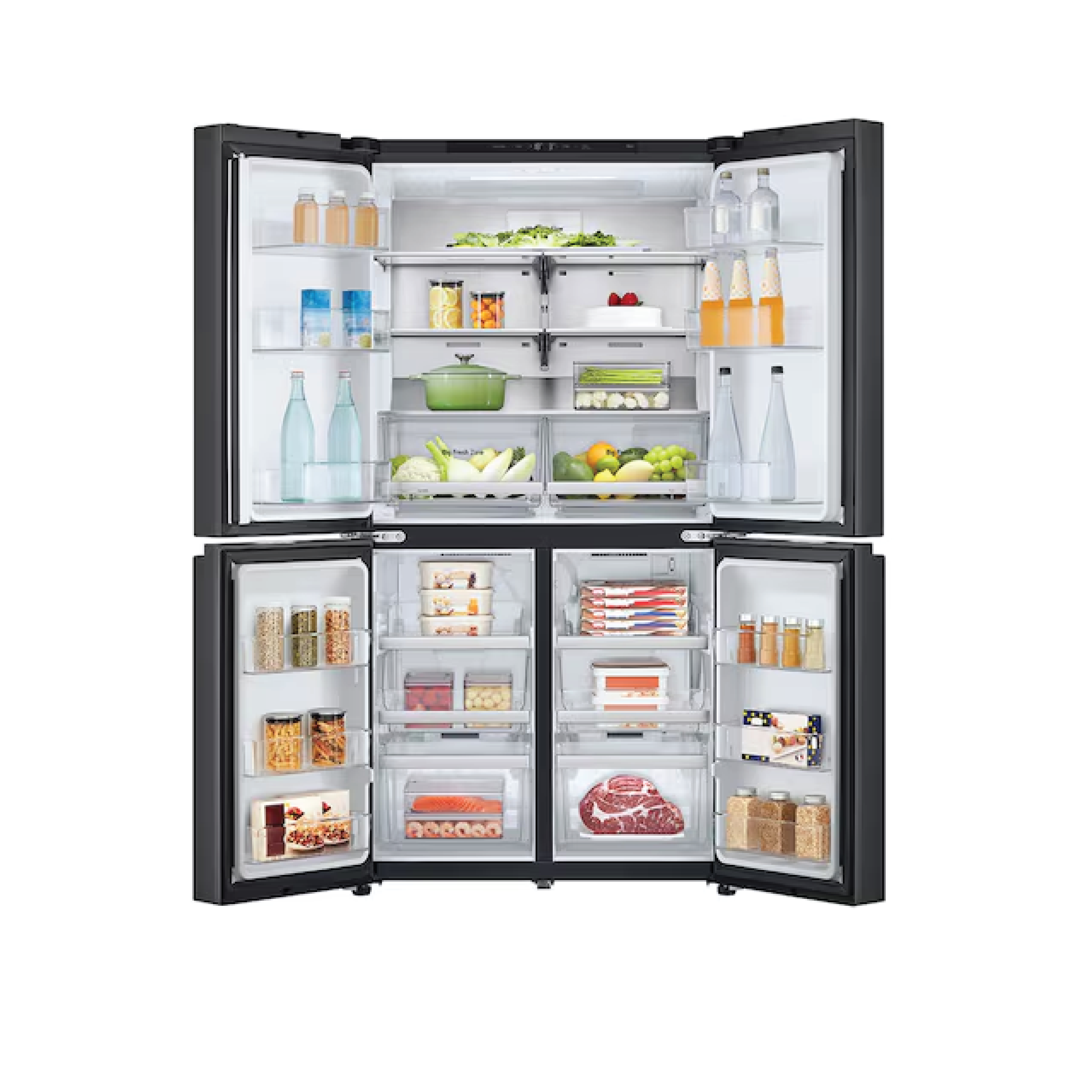 LG Multi Door Refrigerator with Smart Inverter Compressor™ 601L in Essence Black Steel | GF-B6014EV